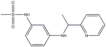 N-(3-{[1-(pyridin-2-yl)ethyl]amino}phenyl)methanesulfonamide 结构式