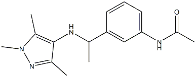 N-(3-{1-[(1,3,5-trimethyl-1H-pyrazol-4-yl)amino]ethyl}phenyl)acetamide 结构式