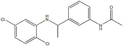 N-(3-{1-[(2,5-dichlorophenyl)amino]ethyl}phenyl)acetamide 结构式