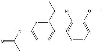 N-(3-{1-[(2-methoxyphenyl)amino]ethyl}phenyl)acetamide 结构式
