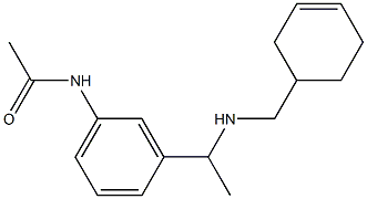 N-(3-{1-[(cyclohex-3-en-1-ylmethyl)amino]ethyl}phenyl)acetamide 结构式