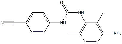 N-(3-amino-2,6-dimethylphenyl)-N'-(4-cyanophenyl)urea 结构式