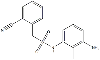 N-(3-amino-2-methylphenyl)-1-(2-cyanophenyl)methanesulfonamide 结构式