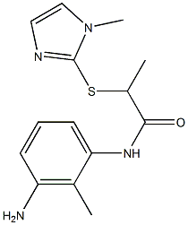 N-(3-amino-2-methylphenyl)-2-[(1-methyl-1H-imidazol-2-yl)sulfanyl]propanamide 结构式