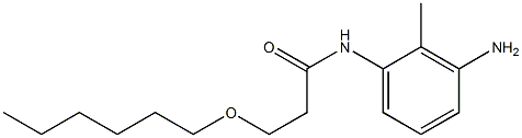 N-(3-amino-2-methylphenyl)-3-(hexyloxy)propanamide 结构式