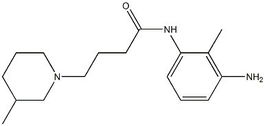 N-(3-amino-2-methylphenyl)-4-(3-methylpiperidin-1-yl)butanamide 结构式