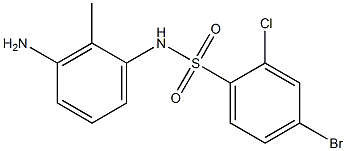 N-(3-amino-2-methylphenyl)-4-bromo-2-chlorobenzene-1-sulfonamide 结构式