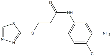 N-(3-amino-4-chlorophenyl)-3-(1,3,4-thiadiazol-2-ylsulfanyl)propanamide 结构式