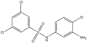 N-(3-amino-4-chlorophenyl)-3,5-dichlorobenzene-1-sulfonamide 结构式