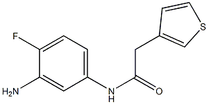 N-(3-amino-4-fluorophenyl)-2-(thiophen-3-yl)acetamide 结构式