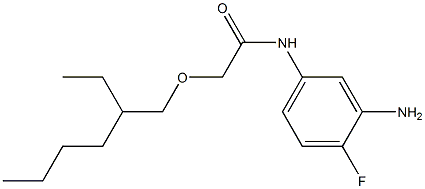 N-(3-amino-4-fluorophenyl)-2-[(2-ethylhexyl)oxy]acetamide 结构式