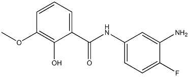 N-(3-amino-4-fluorophenyl)-2-hydroxy-3-methoxybenzamide 结构式