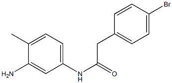 N-(3-amino-4-methylphenyl)-2-(4-bromophenyl)acetamide 结构式