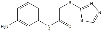 N-(3-aminophenyl)-2-(1,3,4-thiadiazol-2-ylsulfanyl)acetamide 结构式