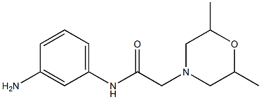 N-(3-aminophenyl)-2-(2,6-dimethylmorpholin-4-yl)acetamide 结构式