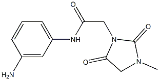 N-(3-aminophenyl)-2-(3-methyl-2,5-dioxoimidazolidin-1-yl)acetamide 结构式