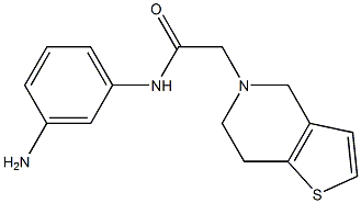 N-(3-aminophenyl)-2-(6,7-dihydrothieno[3,2-c]pyridin-5(4H)-yl)acetamide 结构式