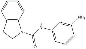 N-(3-aminophenyl)-2,3-dihydro-1H-indole-1-carboxamide 结构式