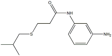 N-(3-aminophenyl)-3-[(2-methylpropyl)sulfanyl]propanamide 结构式