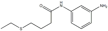 N-(3-aminophenyl)-4-(ethylsulfanyl)butanamide 结构式