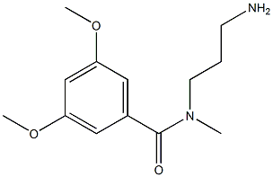 N-(3-aminopropyl)-3,5-dimethoxy-N-methylbenzamide 结构式