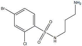 N-(3-aminopropyl)-4-bromo-2-chlorobenzene-1-sulfonamide 结构式