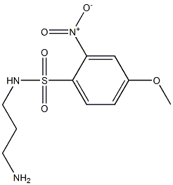 N-(3-aminopropyl)-4-methoxy-2-nitrobenzene-1-sulfonamide 结构式