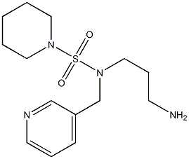 N-(3-aminopropyl)-N-(pyridin-3-ylmethyl)piperidine-1-sulfonamide 结构式