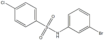 N-(3-bromophenyl)-4-chlorobenzene-1-sulfonamide 结构式