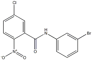 N-(3-bromophenyl)-5-chloro-2-nitrobenzamide 结构式