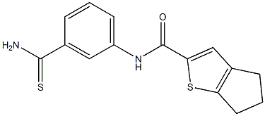 N-(3-carbamothioylphenyl)-4H,5H,6H-cyclopenta[b]thiophene-2-carboxamide 结构式