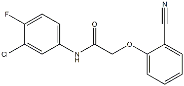 N-(3-chloro-4-fluorophenyl)-2-(2-cyanophenoxy)acetamide 结构式