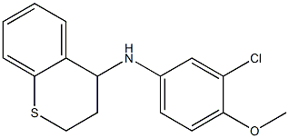 N-(3-chloro-4-methoxyphenyl)-3,4-dihydro-2H-1-benzothiopyran-4-amine 结构式