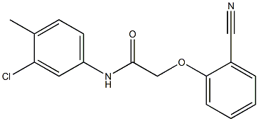 N-(3-chloro-4-methylphenyl)-2-(2-cyanophenoxy)acetamide 结构式