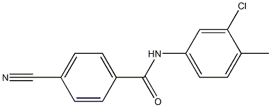 N-(3-chloro-4-methylphenyl)-4-cyanobenzamide 结构式