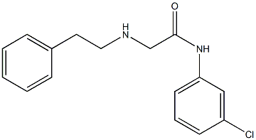 N-(3-chlorophenyl)-2-[(2-phenylethyl)amino]acetamide 结构式