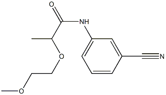 N-(3-cyanophenyl)-2-(2-methoxyethoxy)propanamide 结构式