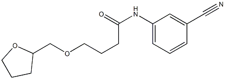 N-(3-cyanophenyl)-4-(oxolan-2-ylmethoxy)butanamide 结构式