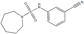 N-(3-cyanophenyl)azepane-1-sulfonamide 结构式