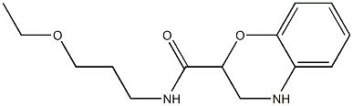 N-(3-ethoxypropyl)-3,4-dihydro-2H-1,4-benzoxazine-2-carboxamide 结构式