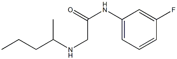 N-(3-fluorophenyl)-2-(pentan-2-ylamino)acetamide 结构式