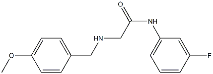 N-(3-fluorophenyl)-2-{[(4-methoxyphenyl)methyl]amino}acetamide 结构式