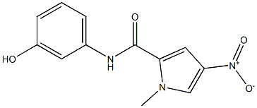 N-(3-hydroxyphenyl)-1-methyl-4-nitro-1H-pyrrole-2-carboxamide 结构式