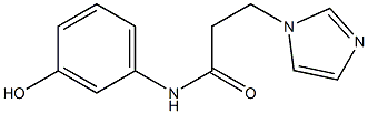 N-(3-hydroxyphenyl)-3-(1H-imidazol-1-yl)propanamide 结构式