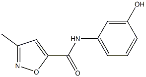 N-(3-hydroxyphenyl)-3-methyl-1,2-oxazole-5-carboxamide 结构式