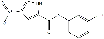 N-(3-hydroxyphenyl)-4-nitro-1H-pyrrole-2-carboxamide 结构式