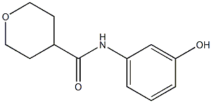 N-(3-hydroxyphenyl)oxane-4-carboxamide 结构式