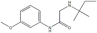 N-(3-methoxyphenyl)-2-[(2-methylbutan-2-yl)amino]acetamide 结构式