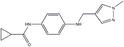N-(4-{[(1-methyl-1H-pyrazol-4-yl)methyl]amino}phenyl)cyclopropanecarboxamide 结构式