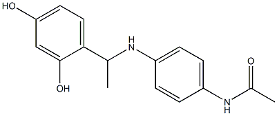 N-(4-{[1-(2,4-dihydroxyphenyl)ethyl]amino}phenyl)acetamide 结构式